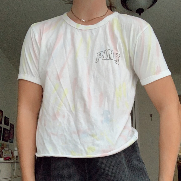 PINK Victoria's Secret Tops - Tie dye Pink shirt